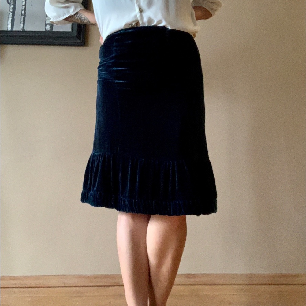 Nanette Lepore Rich Crushed Velveteen skirt